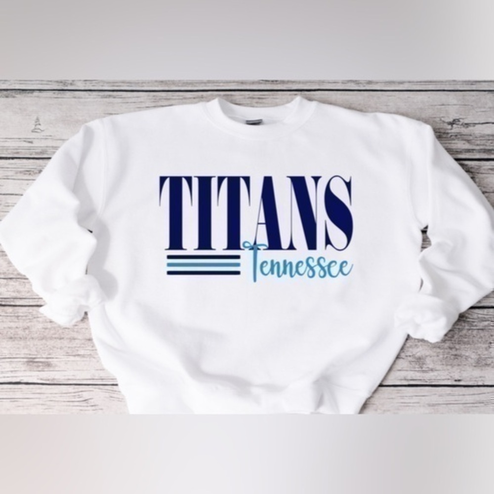 Titans striped crewneck - white